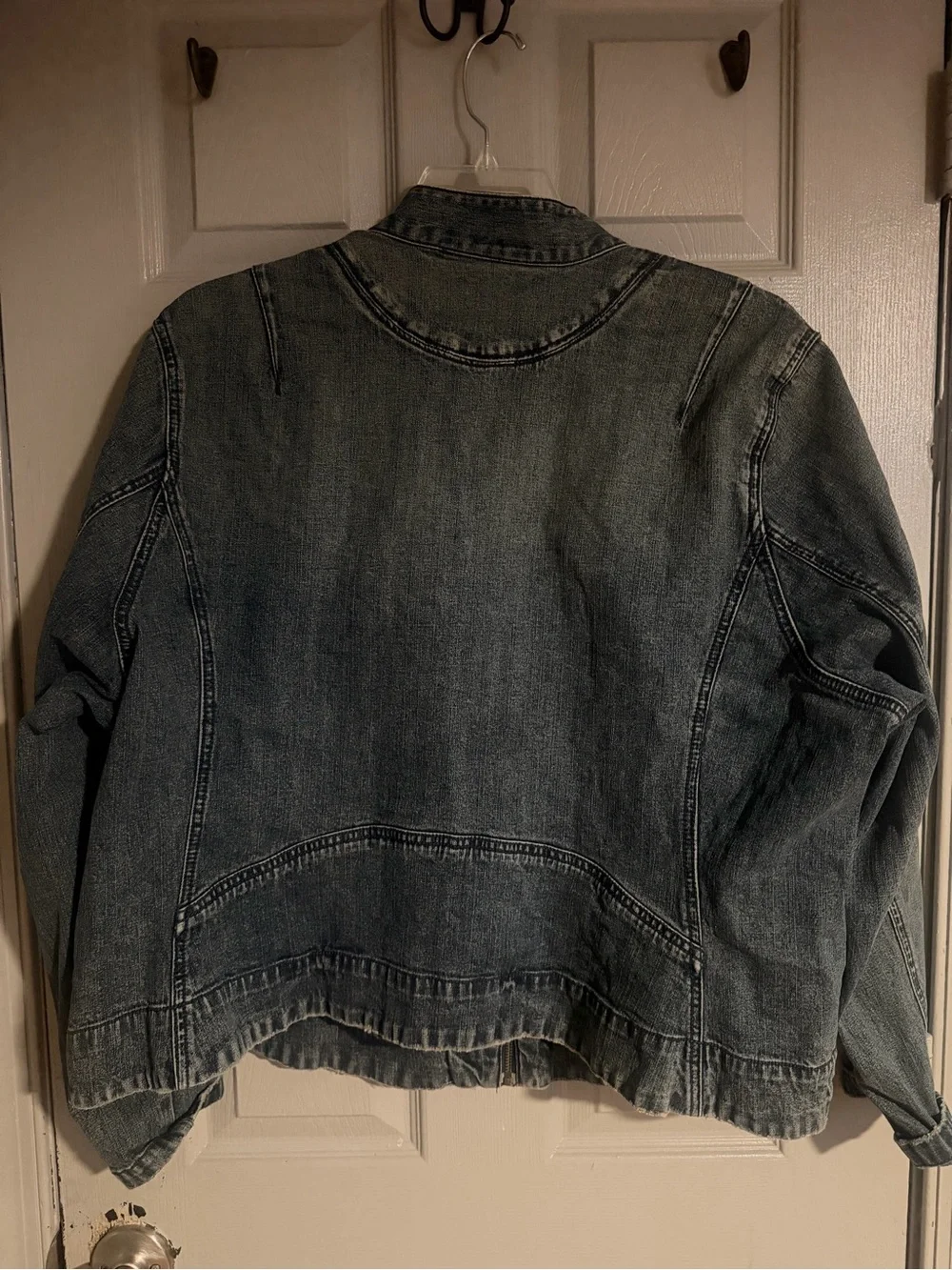 Men's Blue Denim Zip-Front Jacket
